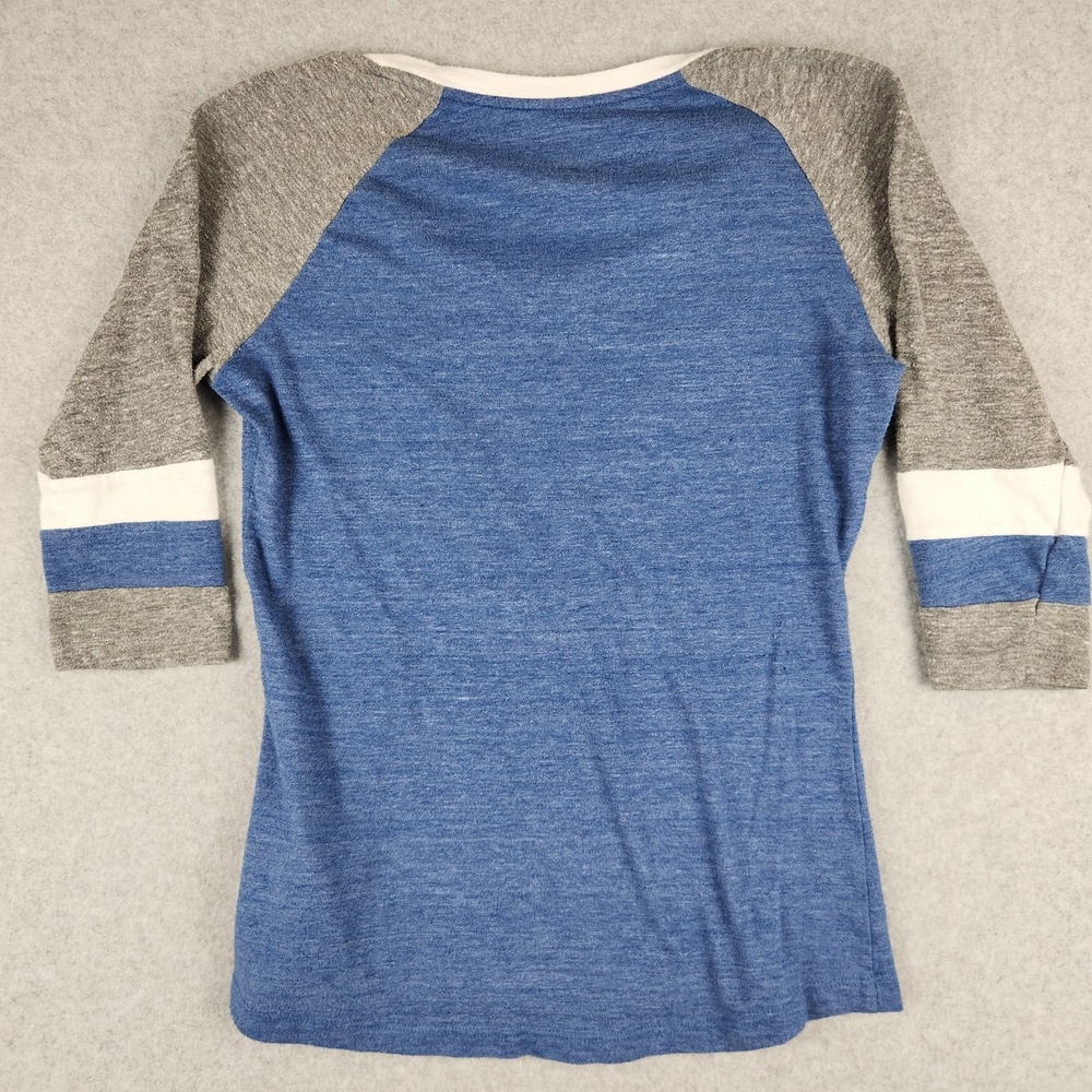 New‎ Era Chicago Cubs Raglan T-Shirt Womens Small S Tri-Blend 3/4 Sleeve - Picture 4 of 8